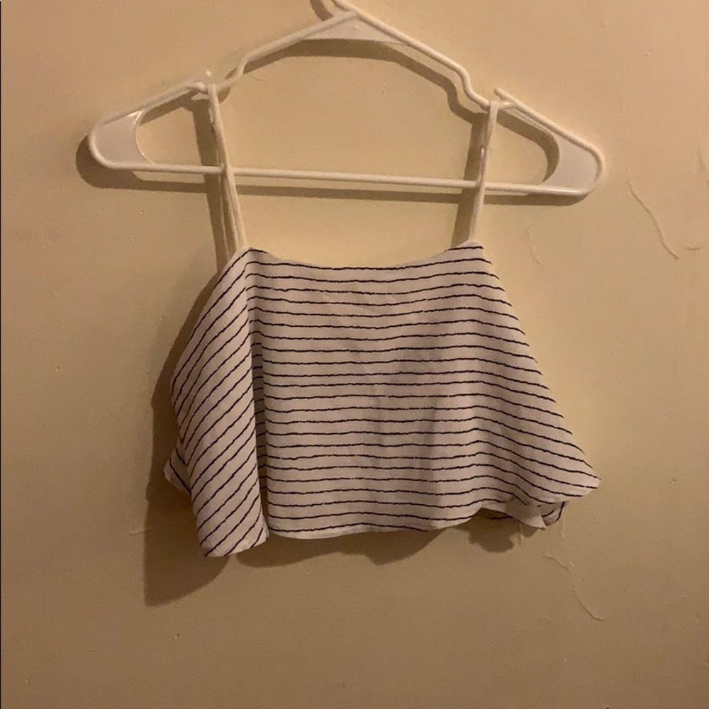 Black and White Crop Top